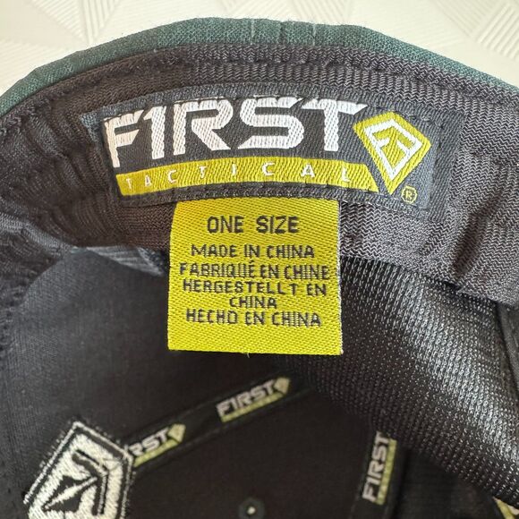 First Tactical Hat Adult Adjustable Strapback Green Logo Baseball Cap Outdoor - Picture 9 of 10